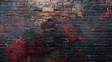 Obraz premium Abstract Grunge Brick Wall Texture with Copy Space