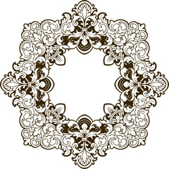 Baroque engraved. Victorian floral ornamental borders, vintage decorative frame elements. Vector illustration royal set for wedding invitation and greeting cards, ornaments romantic invitations