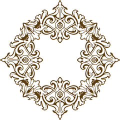 Baroque engraved. Victorian floral ornamental borders, vintage decorative frame elements. Vector illustration royal set for wedding invitation and greeting cards, ornaments romantic invitations