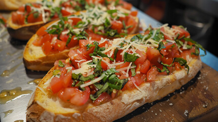 bruschetta with tomato and basil