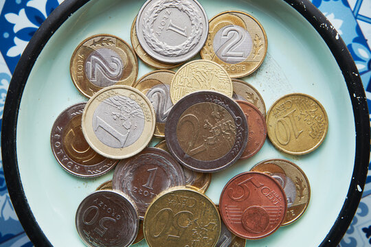 polskie monety i monety euro 