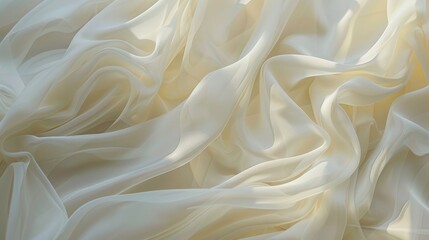 Obraz premium Fragmented Cream Chiffon Fabric