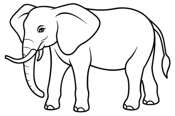 Elephant line art illustration Design Concepts