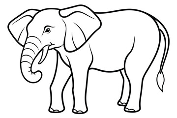 Elephant line art illustration Design Concepts