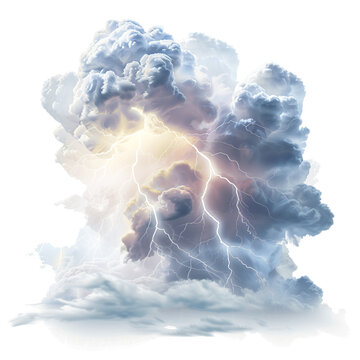 Blue storn cloud isolated on transparent background 