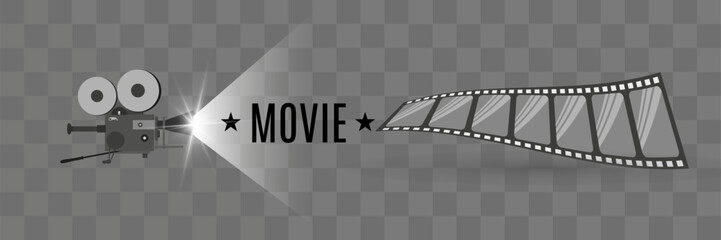 Obraz premium Video camera illustration.Video filming icon.Vector illustration.