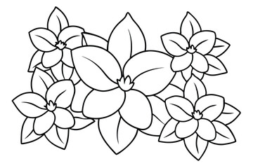 Gardenia line art illustration Design Concepts