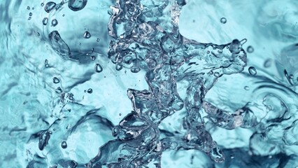 Texture of Splashing Water Surface, Overhead Shot.