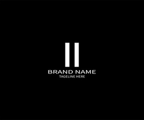 II letter logo design on black background. II creative initials letter logo concept. II unique design
