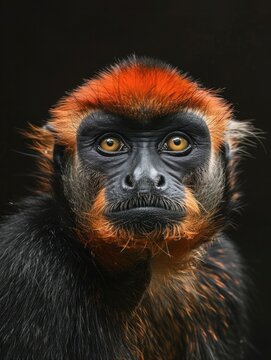 Close-up of a Colorful Atelidae Monkey