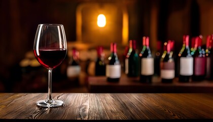 Glass of wine on a table