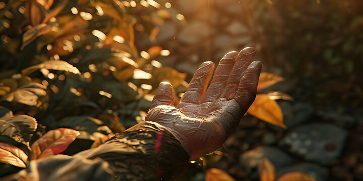 Gratitude (Light Brown): An outstretched hand, symbolizing thankfulness and appreciation
