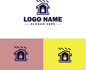 Real estate development icon Property development Real estate project Housing development flat logo sign symbol editable vector