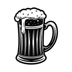 mug of beer with foam vector design