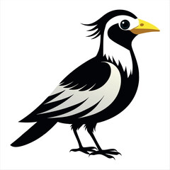 Vector Illustration Silhouette Beautiful Birds collection isolated on a white background