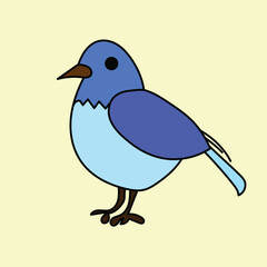 hand drawn bird shape, children's drawing. educational concept