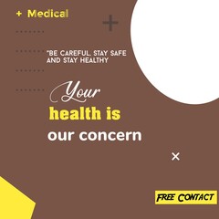 Medical healthcare square flyer design or social media post design