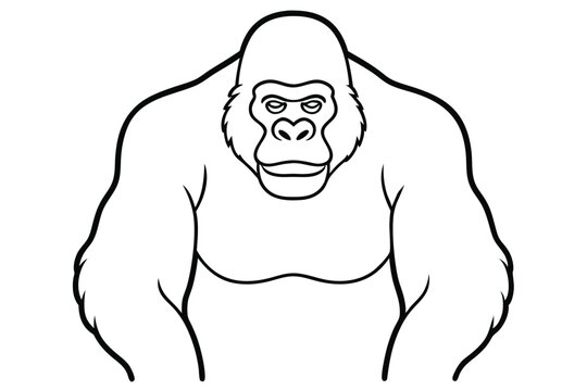 recommend clip art: Gorilla line art illustration Design Concepts
