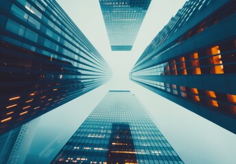 Skyscrapers Viewed From Below in City