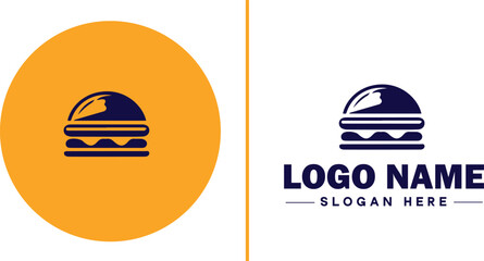 Fototapeta premium Restaurant icon Eatery Bistro Diner flat logo sign symbol editable vector