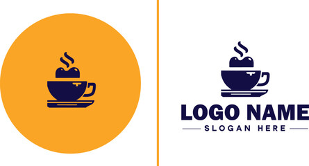 Restaurant icon Eatery Bistro Diner flat logo sign symbol editable vector