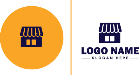 Restaurant icon Eatery Bistro Diner flat logo sign symbol editable vector