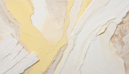 Abstract artwork. Texture. Soft whites and creamy yellows, chalky appearance, subtle veining. Soothing, natural quality.