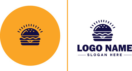 Restaurant icon Eatery Bistro Diner flat logo sign symbol editable vector