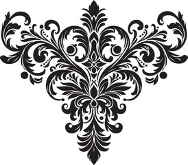 Ornament silhouette vector art illustration. floral vine, border, Black Elements Vector design.