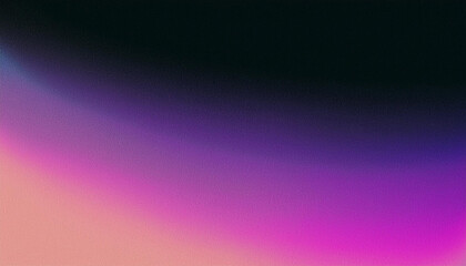Abstract Dark Purple, Orange, and Black Grainy Gradient Background with Glowing Pink and Magenta Highlights, Vibrant and Modern Design Element
