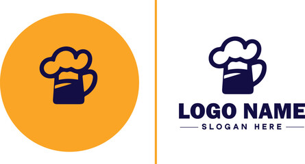 Restaurant icon Eatery Bistro Diner flat logo sign symbol editable vector