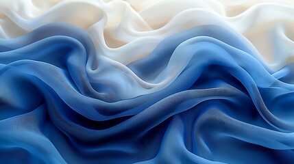 Obraz premium a close up of a blue and white fabric.