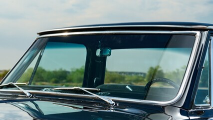 Windshield on a truck