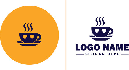 Restaurant icon Eatery Bistro Diner flat logo sign symbol editable vector