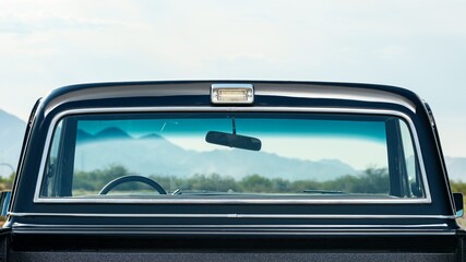 Rear window on a truck