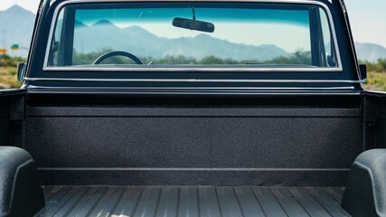 Black truck bed