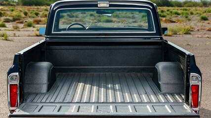 Black truck bed