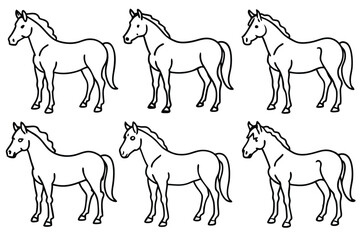 Horse line art illustration Design Concepts