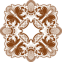 Baroque engraved. Victorian floral ornamental borders, vintage decorative frame elements. Vector illustration royal set for wedding invitation and greeting cards, ornaments romantic invitations