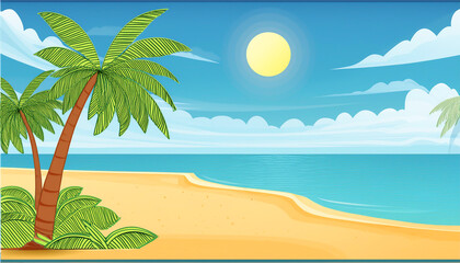 Obraz premium 南国ビーチイメージ