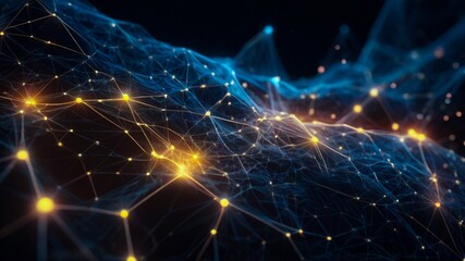 Fototapeta premium High-Resolution Data Technology Background with Connecting Dots and Lines