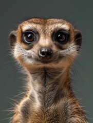 Fototapeta premium Close-Up Portrait of a Curious Meerkat