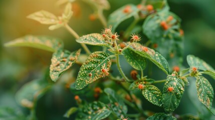 Fototapeta premium Plants affected by Red spider mites