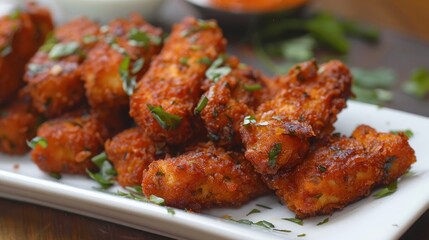 Fototapeta premium Crispy Fried Paneer Fingers Delectable Vegetarian Starter
