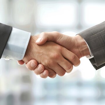 Due uomini di affari si stringono la mano in segno di saluto