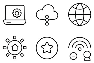 Internet line art illustration Design Concepts