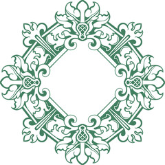 Baroque engraved. Victorian floral ornamental borders, vintage decorative frame elements. Vector illustration royal set for wedding invitation and greeting cards, ornaments romantic invitations