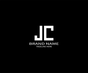 JC letter logo design on black background. JC creative initials letter logo concept. JC unique design.