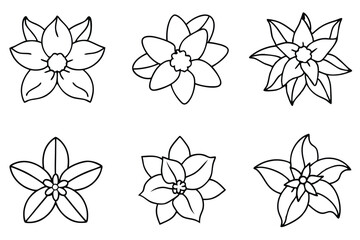 Jasmine line art illustration Design Concepts