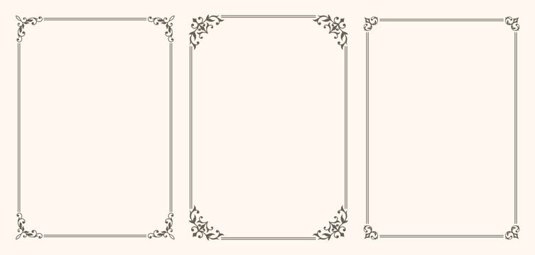 A set of decorative frames